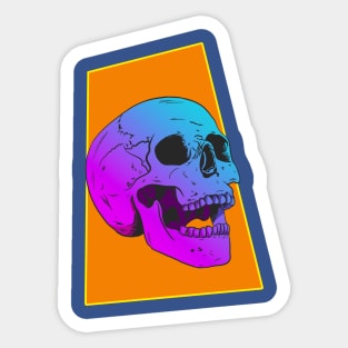 Neon Skull Sticker